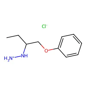 (1-phenoxybutan-2-ylamino)azanium chloride structure