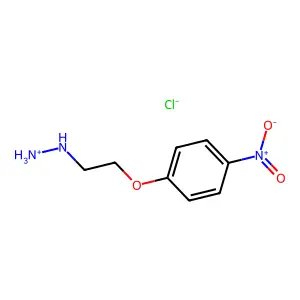 (2-(p-Nitrophenoxy)ethyl)hydrazine hydrochloride structure