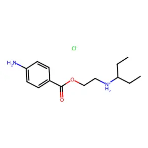 p-Aminobenzoic acid 2-((1-ethylpropyl)amino)ethyl ester hydrochloride structure