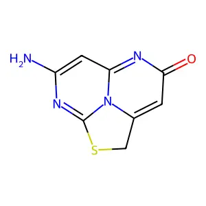 10-amino-2-thia-7,11,12-triazatricyclo[6.3.1.04,12]dodeca-1(11),4,7,9-tetraen-6-one structure