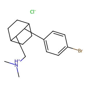 [(2R)-3-(4-bromophenyl)-2-bicyclo[2.2.2]octanyl]methyl-dimethylazanium chloride structure