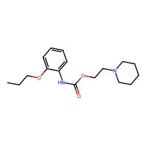 Carbamic acid, (2-propoxyphenyl)-, 2-(1-piperidinyl)ethyl ester structure