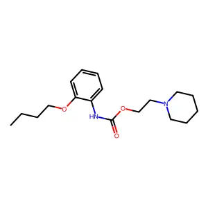 Carbamic acid, (2-butoxyphenyl)-, 2-(1-piperidinyl)ethyl ester structure