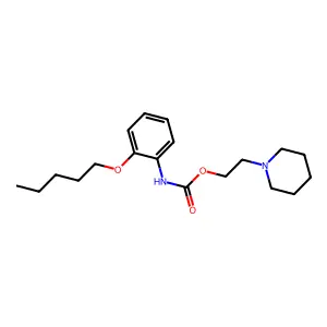 Carbamic acid, [2-(pentyloxy)phenyl]-, 2-(1-piperidinyl)ethyl ester structure