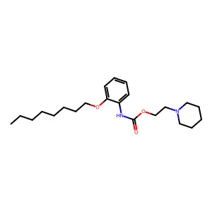 Carbamic acid, [2-(octyloxy)phenyl]-, 2-(1-piperidinyl)ethyl ester structure