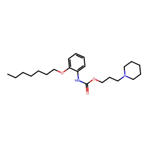 Carbamic acid, (2-(heptyloxy)phenyl)-, 3-(1-piperidinyl)propyl ester structure