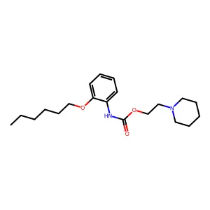 Carbamic acid, [2-(hexyloxy)phenyl]-, 2-(1-piperidinyl)ethyl ester structure