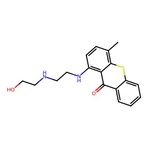 1-[2-(2-hydroxyethylamino)ethylamino]-4-methylthioxanthen-9-one structure