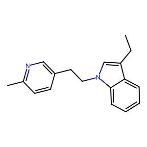 1-(2-(2-Methyl-5-pyridyl)ethyl)-3-ethylindole structure