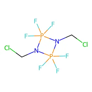 1,3-bis(chloromethyl)-2,2,2,4,4,4-hexafluoro-1,3,2lambda5,4lambda5-diazadiphosphetidine structure