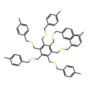 1,2,3,4,5,6-hexakis[(4-methylphenyl)methylsulfanylmethyl]benzene structure
