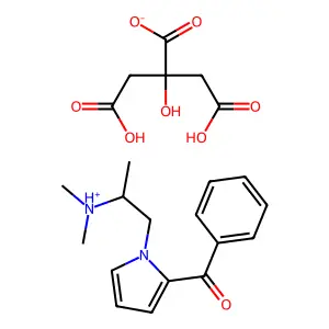 2-Benzoyl-1-(3-(dimethylamino)propyl)pyrrole citrate structure