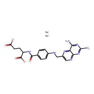 disodium2-[[4-[(2,4-diaminopteridin-6-yl)methylamino]benzoyl]amino]pentanedioate structure