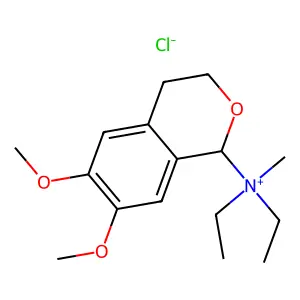 (6,7-dimethoxy-3,4-dihydro-1H-isochromen-1-yl)-diethyl-methylazanium chloride structure