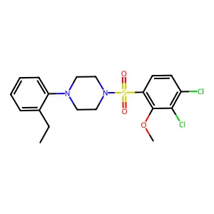 1-[(3,4-dichloro-2-methoxyphenyl)sulfonyl]-4-(2-ethylphenyl)piperazine structure