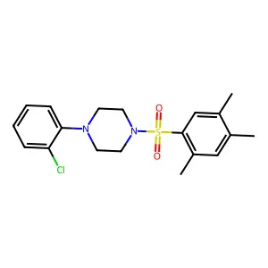1-(2-chlorophenyl)-4-(2,4,5-trimethylbenzenesulfonyl)piperazine structure