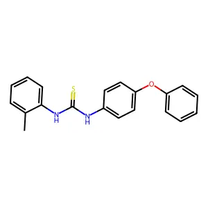 1-(2-methylphenyl)-3-(4-phenoxyphenyl)thiourea structure