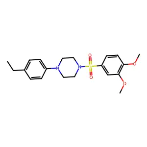 1-(3,4-dimethoxyphenyl)sulfonyl-4-(4-ethylphenyl)piperazine structure