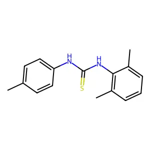 1-(2,6-dimethylphenyl)-3-(4-methylphenyl)thiourea structure