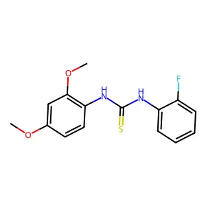 1-(2,4-dimethoxyphenyl)-3-(2-fluorophenyl)thiourea structure