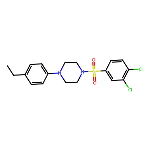 1-(3,4-dichlorobenzenesulfonyl)-4-(4-ethylphenyl)piperazine structure