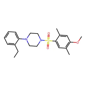 1-(2-ethylphenyl)-4-(4-methoxy-2,5-dimethylbenzenesulfonyl)piperazine structure