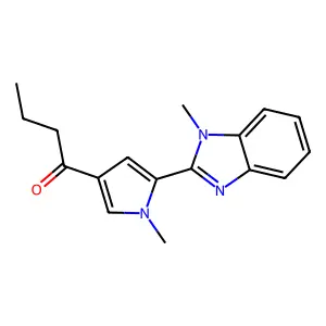 1-[1-methyl-5-(1-methylbenzimidazol-2-yl)pyrrol-3-yl]butan-1-one structure
