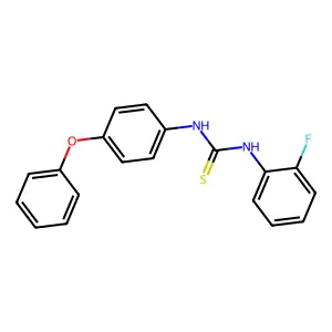 1-(2-fluorophenyl)-3-(4-phenoxyphenyl)thiourea structure