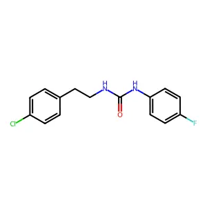 1-[2-(4-chlorophenyl)ethyl]-3-(4-fluorophenyl)urea structure