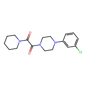 1-(3-chlorophenyl)-4-[oxo(1-piperidinyl)acetyl]piperazine structure