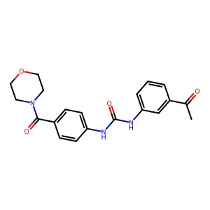 1-(3-acetylphenyl)-3-[4-(morpholine-4-carbonyl)phenyl]urea structure