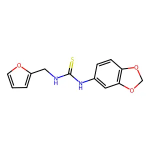 1-(1,3-benzodioxol-5-yl)-3-(furan-2-ylmethyl)thiourea structure