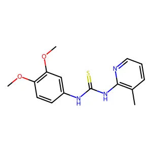 1-(3,4-dimethoxyphenyl)-3-(3-methylpyridin-2-yl)thiourea structure