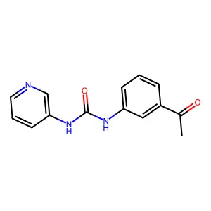 1-(3-acetylphenyl)-3-pyridin-3-ylurea structure