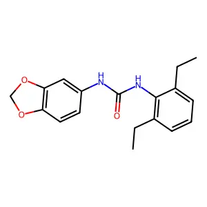 1-(1,3-benzodioxol-5-yl)-3-(2,6-diethylphenyl)urea structure