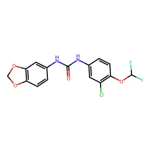 1-(1,3-benzodioxol-5-yl)-3-[3-chloro-4-(difluoromethoxy)phenyl]urea structure
