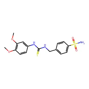 1-(3,4-dimethoxyphenyl)-3-[(4-sulfamoylphenyl)methyl]thiourea structure