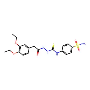 1-[[2-(3,4-diethoxyphenyl)acetyl]amino]-3-(4-sulfamoylphenyl)thiourea structure