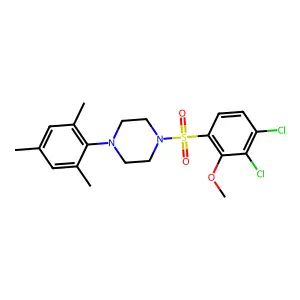 1-(3,4-dichloro-2-methoxybenzenesulfonyl)-4-(2,4,6-trimethylphenyl)piperazine structure