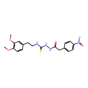 1-[2-(3,4-dimethoxyphenyl)ethyl]-3-[[2-(4-nitrophenyl)acetyl]amino]thiourea structure