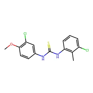 1-(3-chloro-4-methoxyphenyl)-3-(3-chloro-2-methylphenyl)thiourea structure