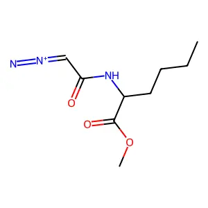 Diazoacetyl-DL-norleucine methyl ester structure