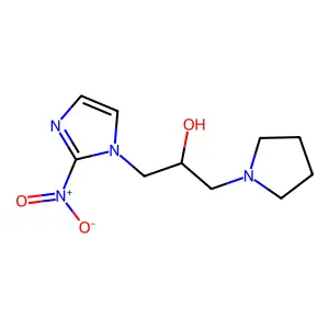 1-(2-nitroimidazol-1-yl)-3-pyrrolidin-1-ylpropan-2-ol structure