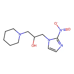 1-(2-nitroimidazol-1-yl)-3-piperidin-1-ylpropan-2-ol structure