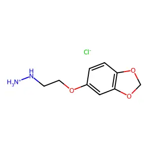 (2-(3,4-Methylenedioxyphenoxy)ethyl)hydrazine hydrochloride structure