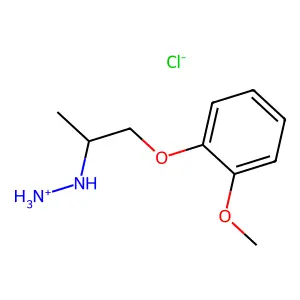 (1-(o-Methoxyphenoxymethyl)ethyl)hydrazine hydrochloride structure