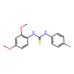 1-(2,4-dimethoxyphenyl)-3-(4-iodophenyl)thiourea structure
