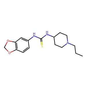 1-(1,3-benzodioxol-5-yl)-3-(1-propylpiperidin-4-yl)thiourea structure