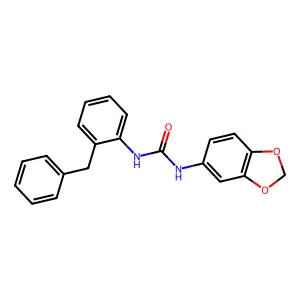 1-(1,3-benzodioxol-5-yl)-3-(2-benzylphenyl)urea structure