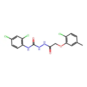 1-[[2-(2-chloro-5-methylphenoxy)acetyl]amino]-3-(2,4-dichlorophenyl)urea structure